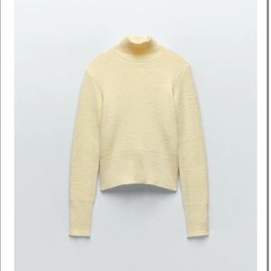 NWT Zara Soft Feel Knit Sweater in Yellow